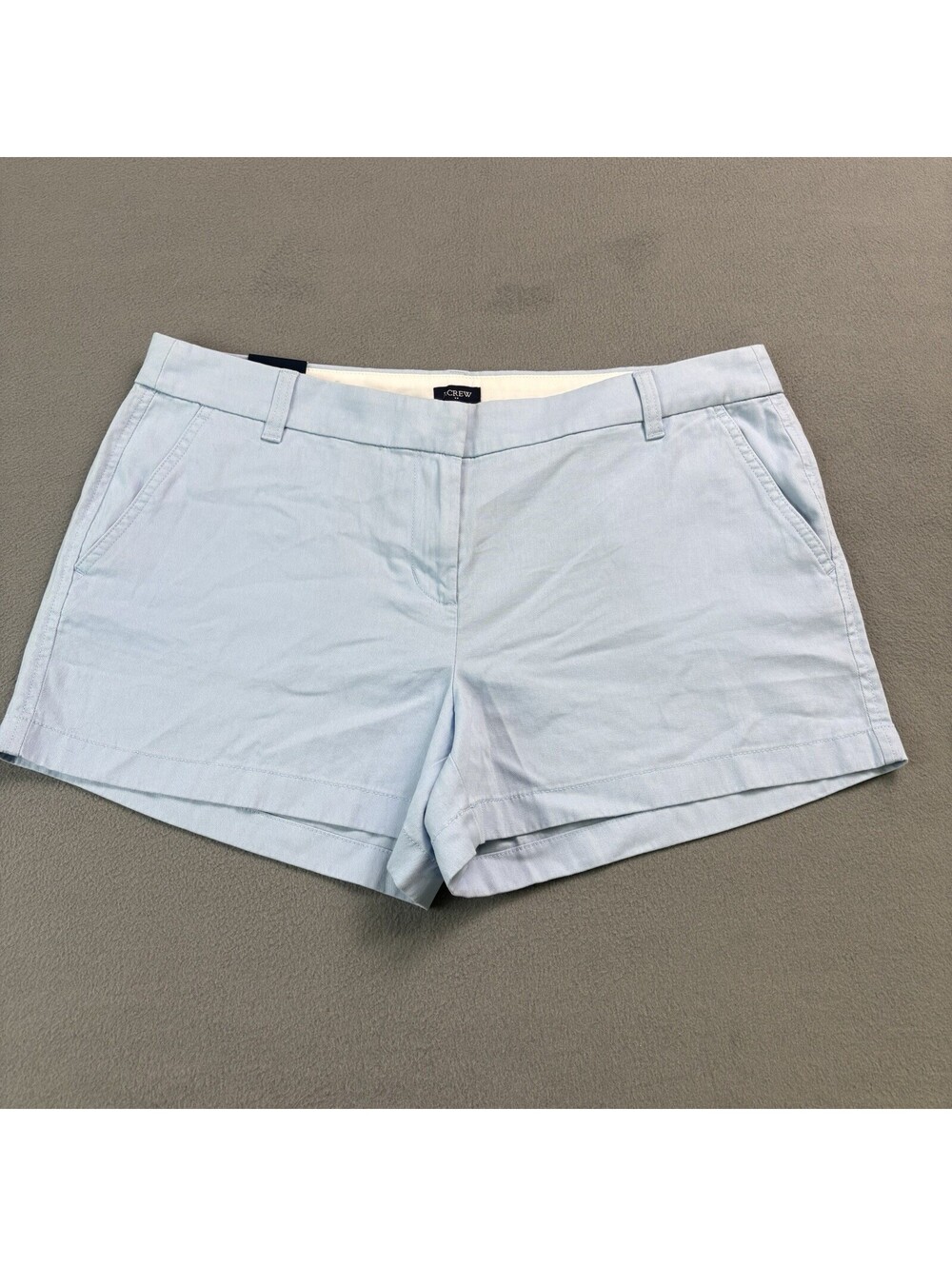 J Crew 3 1/2 Inch Short Shorts Women’s Size 14 Light Blue NEW WITH TAGS